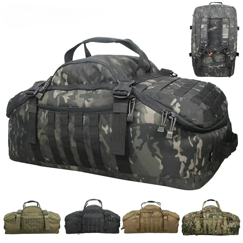 40l 60l 80l grande duffle saco tático mochila sacos de acampamento ao ar livre molle mochilas masculinas saco de viagem para caminhadas