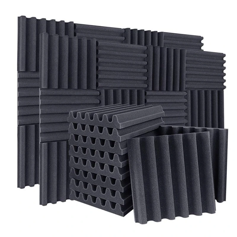 

24 Pcs Arc Acoustic Foam Panel Sound Insulation Pads,Studio Foam Wedge Tiles For Acoustic Treatment And Wall Decoration