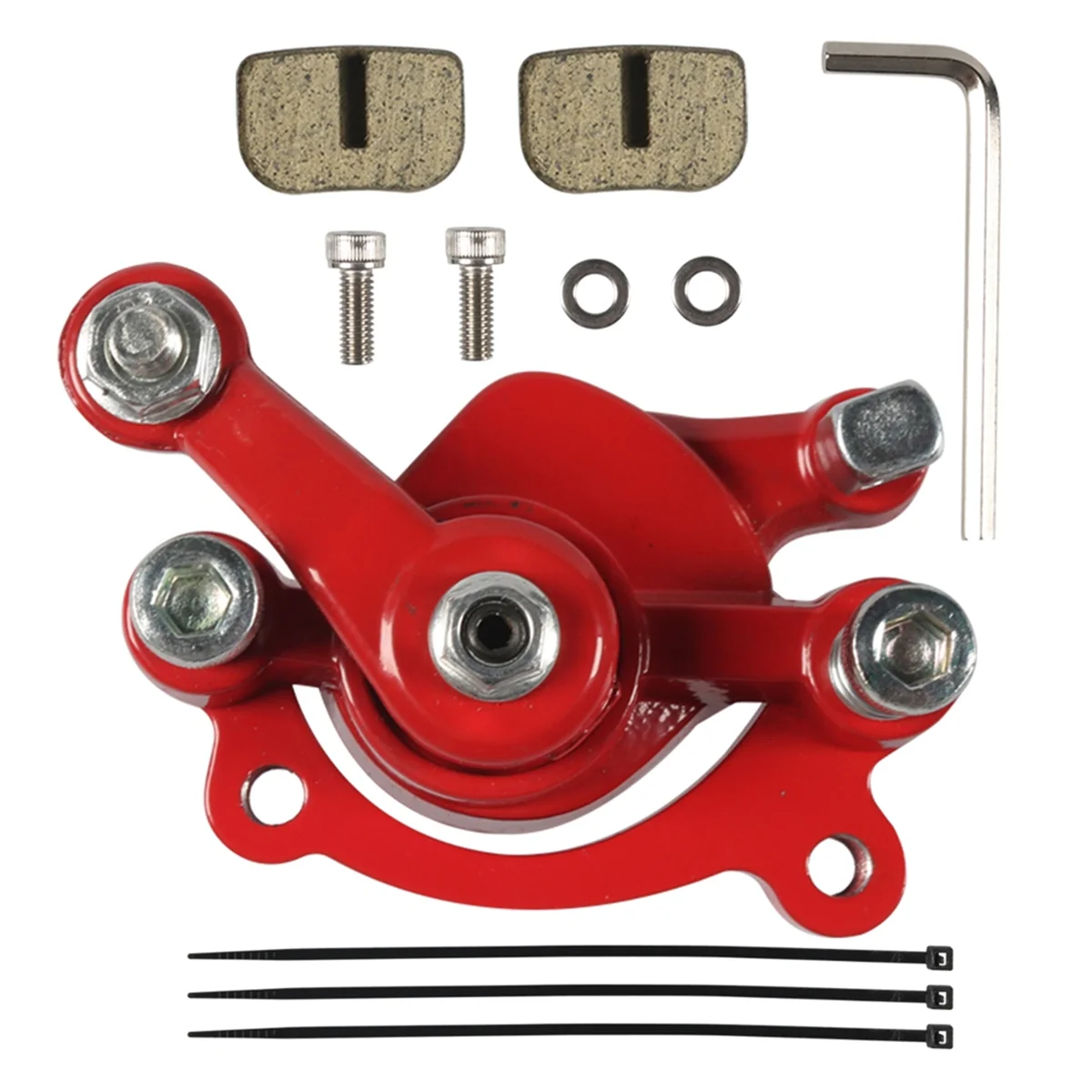 Rear Disc Brake Caliper with Brake Pads for Mini Bike 43 47 49cc Mini ATV Goped Scooter Dirt Pocket Bike,Red