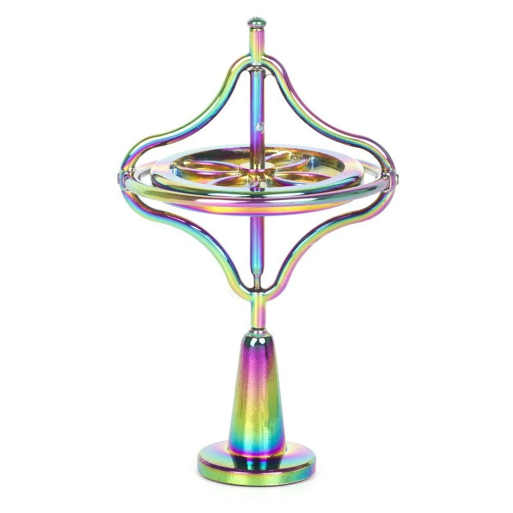 Mini  Colorful  Metal Gyro Anti Anxiety Adults Kids Stress Relief Spinning Top Toy Self-balancing Finger Gyroscope Puzzle Toys