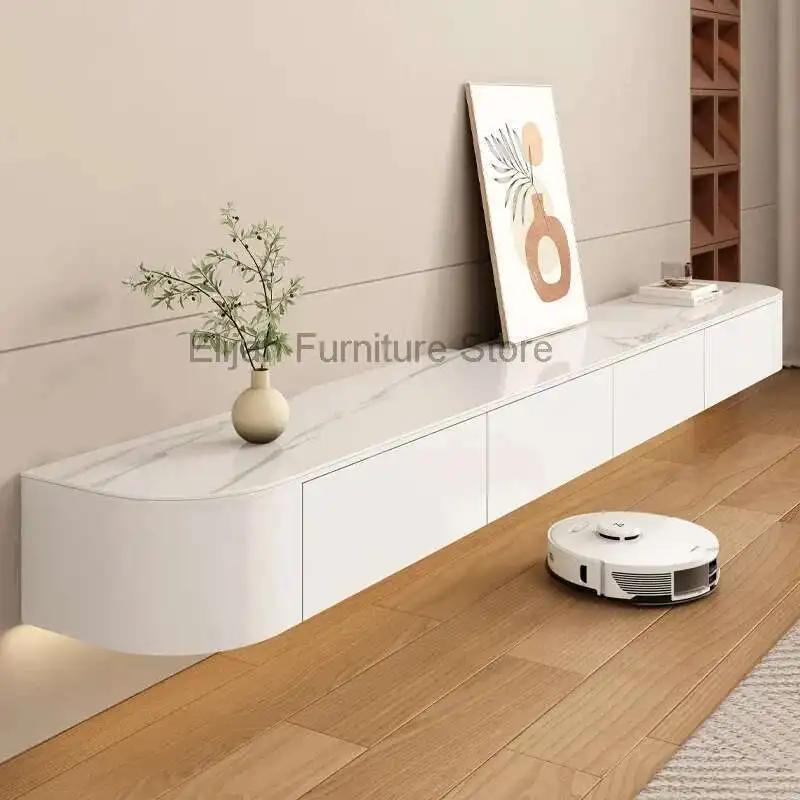 

Media Console Furniture Entertainment Unit Tv Stand Movable Modern Living Room Black Mueble Television Replica Design Luxury