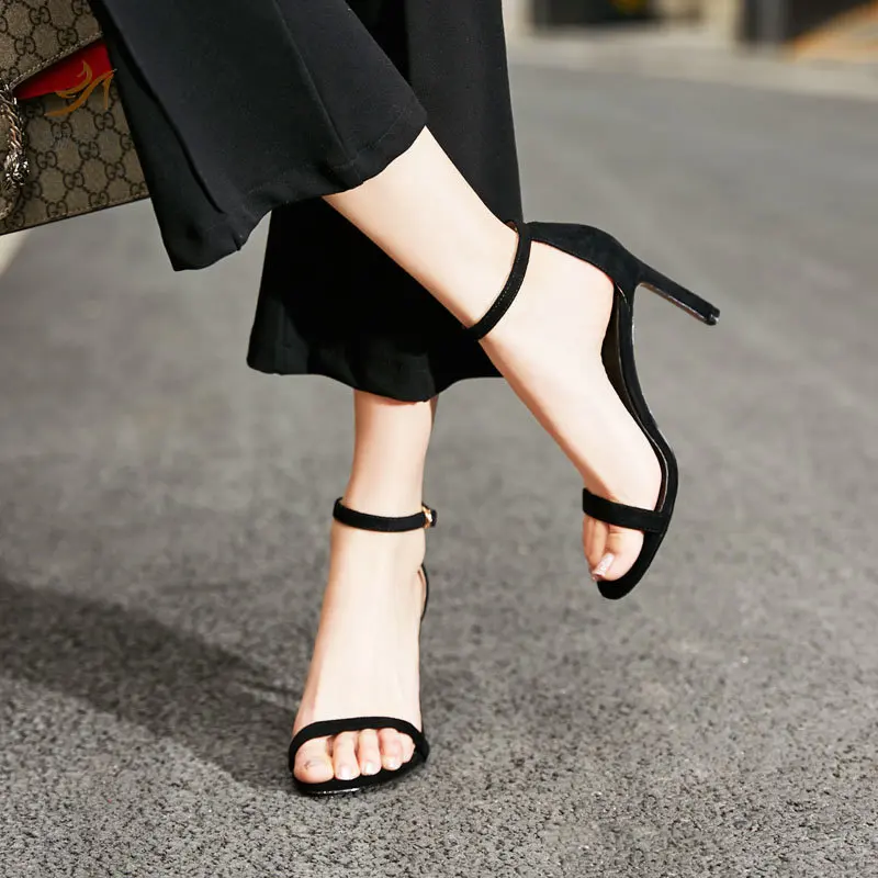 2022 New Summer Women Sandals Open Toe Thin Strap Buckle Sandals Sexy Thin Heels High Heels Feminine Fashion Party Shoes