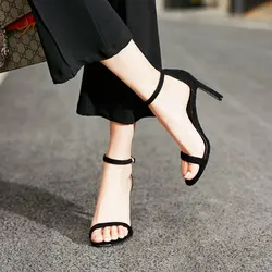 2022 New Summer Women Sandals Open Toe Thin Strap Buckle Sandals Sexy Thin Heels High Heels Feminine Fashion Party Shoes