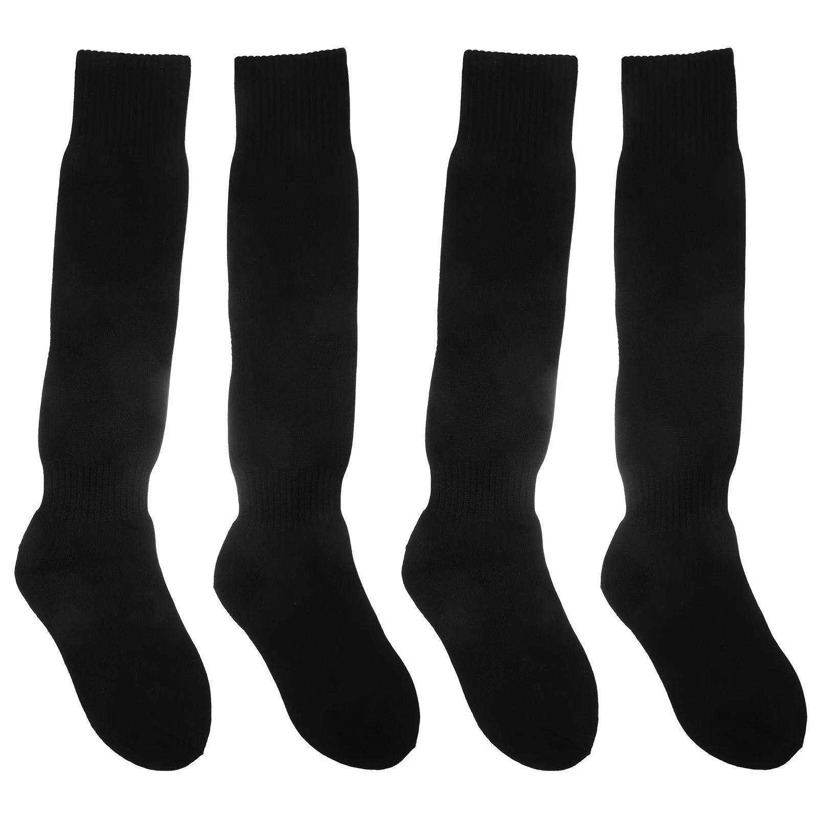 2Pairs Sports Calf Socks Long Compression Stockings for Football Soccer High Elastic Breathable Unisex Athletic Footwear Gear