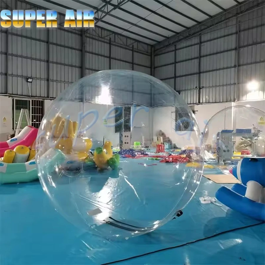 Alta qualidade 2m de diâmetro transparente inflável água andando bola água pastel rolo balão zorb bola para venda