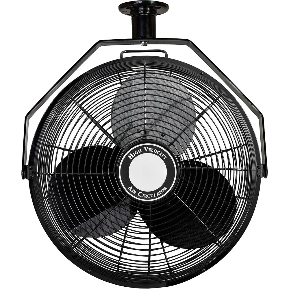 جودة عالية - مروحة تثبيت على السقف من الدرجة الصناعية مقاس 9718 مقاس 18 بوصة، مطورة بالكامل باللون الأسود #1