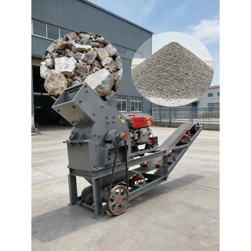 Customized Stone Crushing Production Line Customizable For Small Scale Mining Portable Mini Hammer Crusher