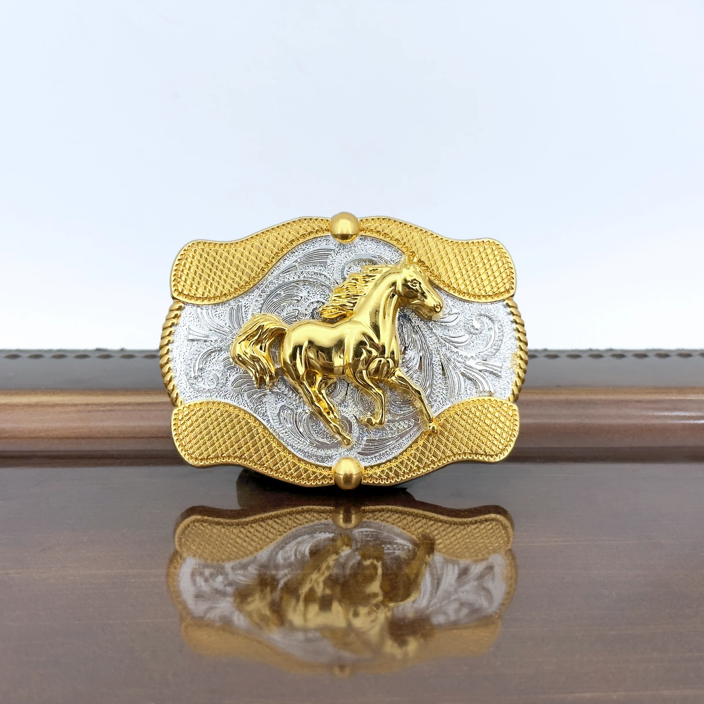 مشبك حزام على الطراز الغربي القديم من قماش الدنيم للرجال والنساء، رأس بإبزيم ناعم متعدد الاستخدامات من سبائك الزنك.