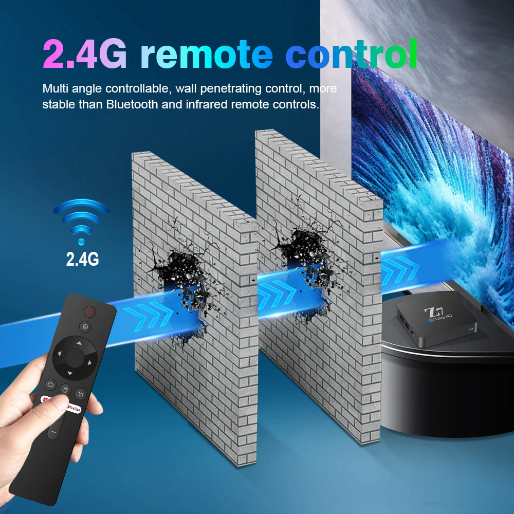 Z7 Android 10 TV BOX Allwinner H313 Dual Wifi 2G8G رباعي النواة Cortex A53 دعم 8K 4K BT مشغل الوسائط الصوتي فك التشفير