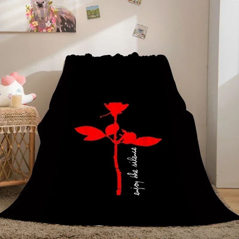 

Sofa Blankets for Winter A-Depeche A-Mode Custom King Size Warm Knee Bed Fleece Camping Fluffy Soft Blankets Microfiber Bedding