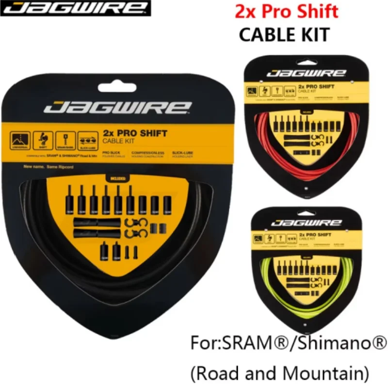 

JAGWIRE 2X Pro комплект переключения передач, высокоточная шлифовка из нержавеющей стали, линия переключения передач для горного велосипеда, линия передачи шоссейного велосипеда