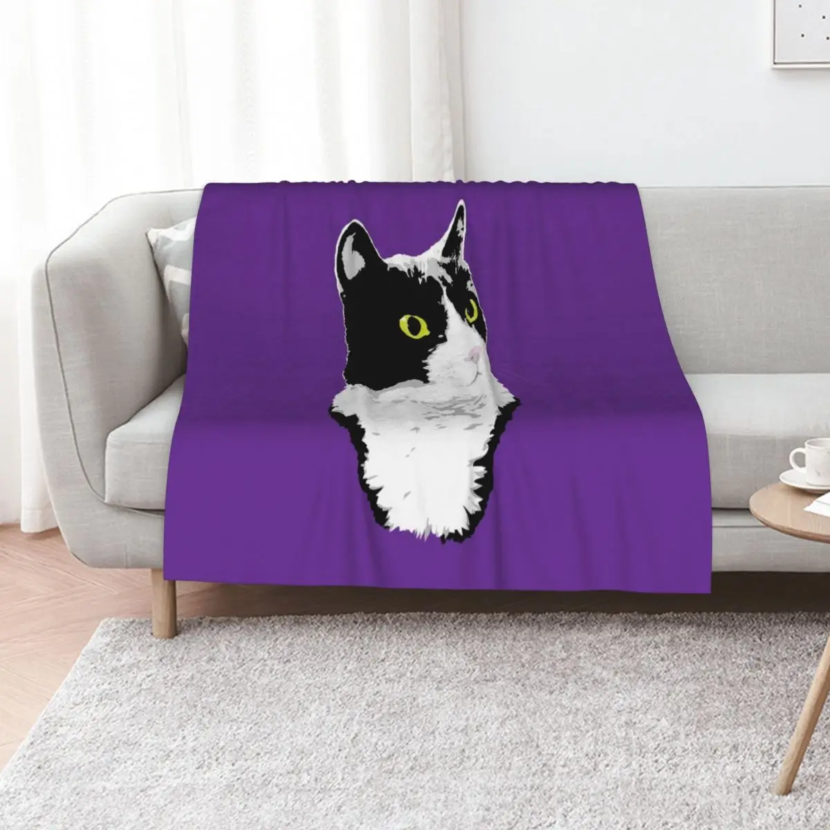 Regal Tuxedo Kitty Throw Blanket christmas decoration Vintage Giant Sofa Heavy Sofa Quilt Blankets