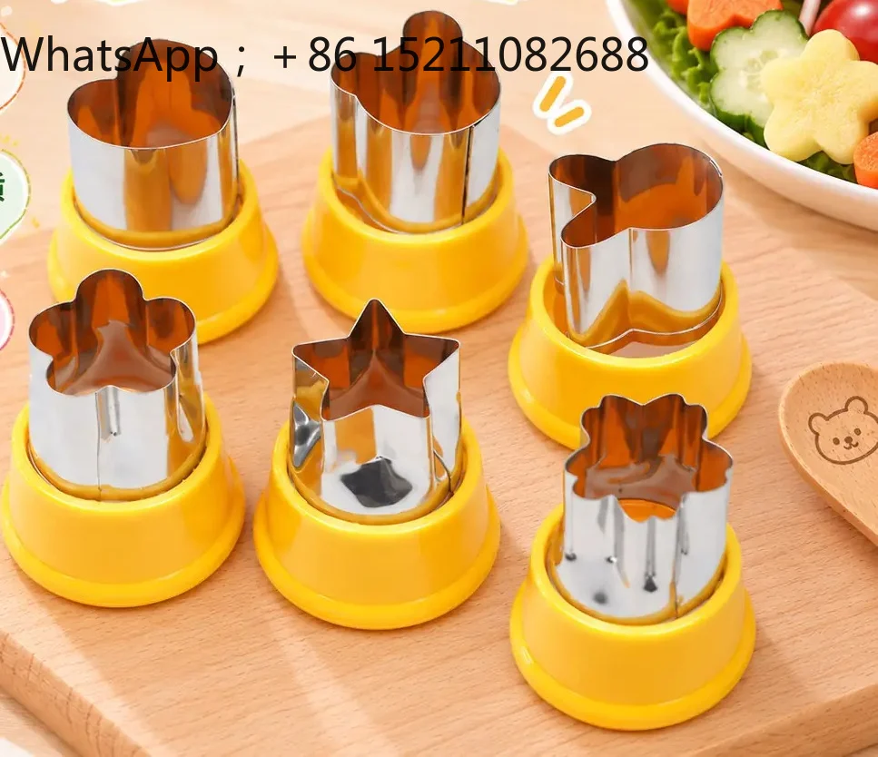 SY 6-piece fruit and vegetable embossing mold stainless steel fruit and vegetable cut flower modeling tool with hand guard