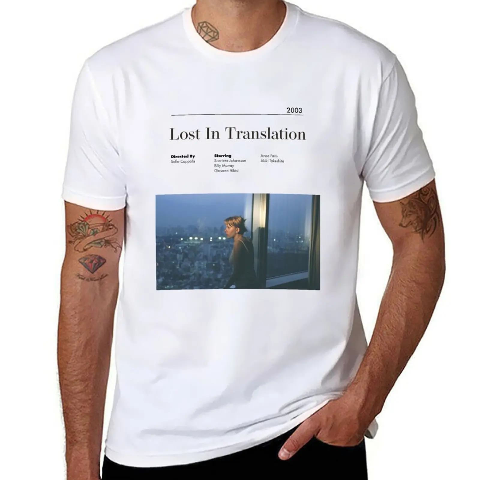 

Minimalist Movie man Sofia T-Shirt t casual Poster Translation men cotton Alternative shirts Coppola t for shirt man Lost In