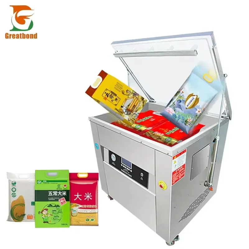 for Dz-650 Industrial Vacuum Sealer Automatic Food Packaging Machine 10kg Rice Cashew Brick Double Sided Shaping Commercial