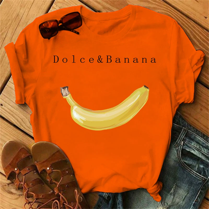 Luxury Brand Fashion Banana Print Cotton Men T-shirts Casual Breathable Tops Oversized Tshirt Male Short Sleeve S-7XL  TShirts