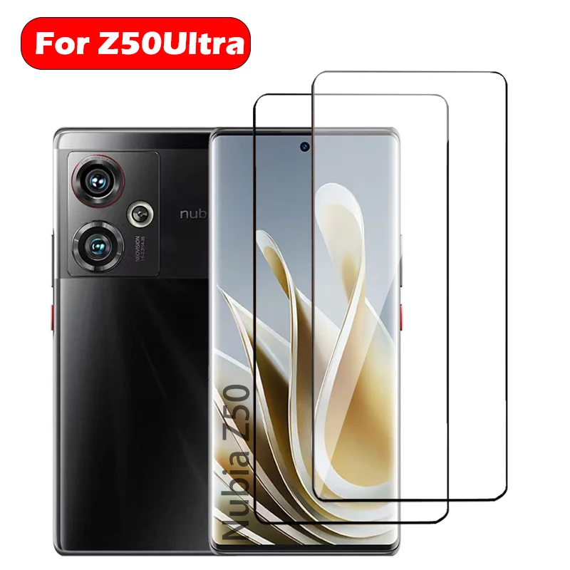 2PC Full Coverage Tempered Glass For Nubia Z50 Screen Protector for NUBIA Z50S 5g Glass