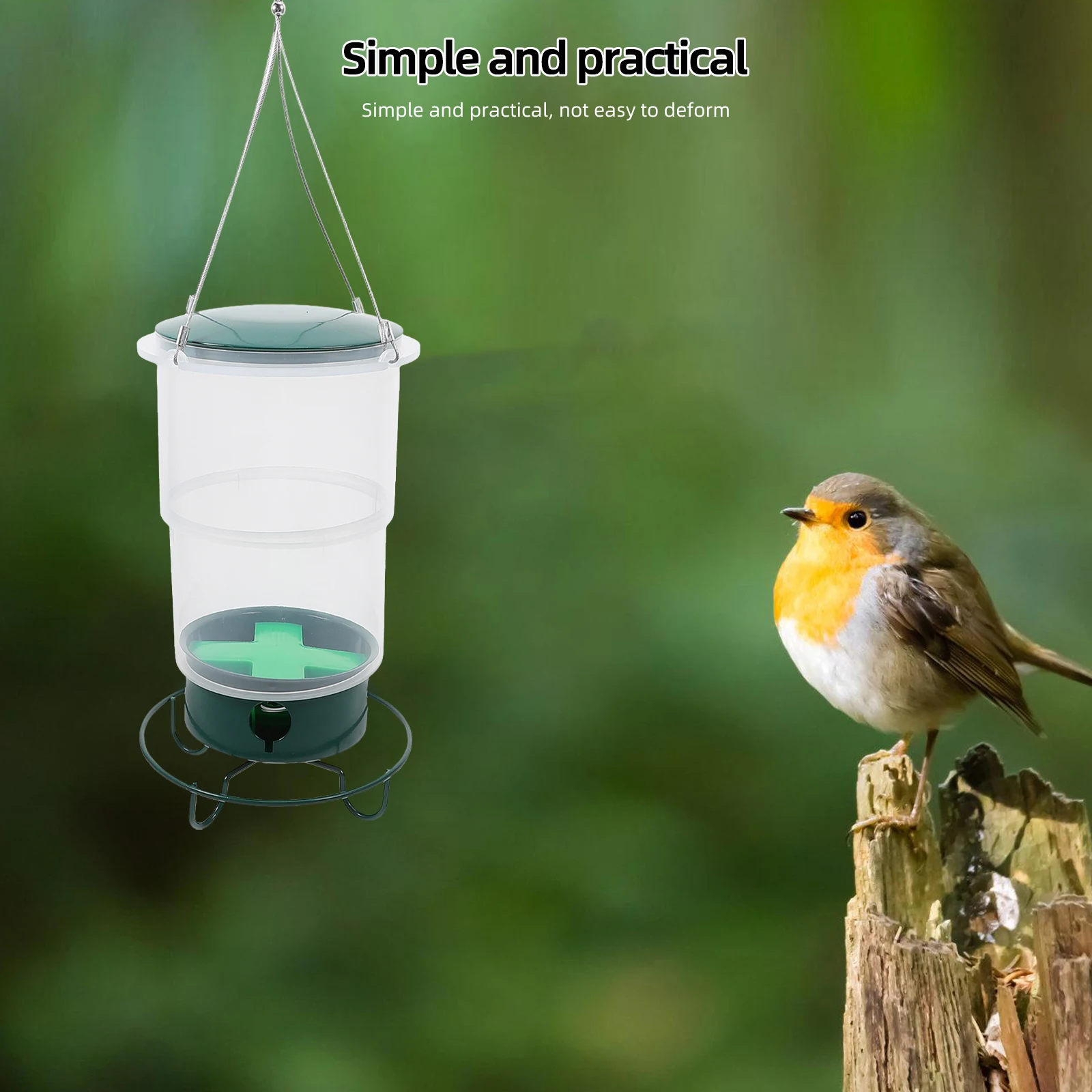 

Green Feeder for Outdoor Hanging on Trees Durable Hummingbird Feeders Wild Bird Feeders Small Mini Weather Resistant