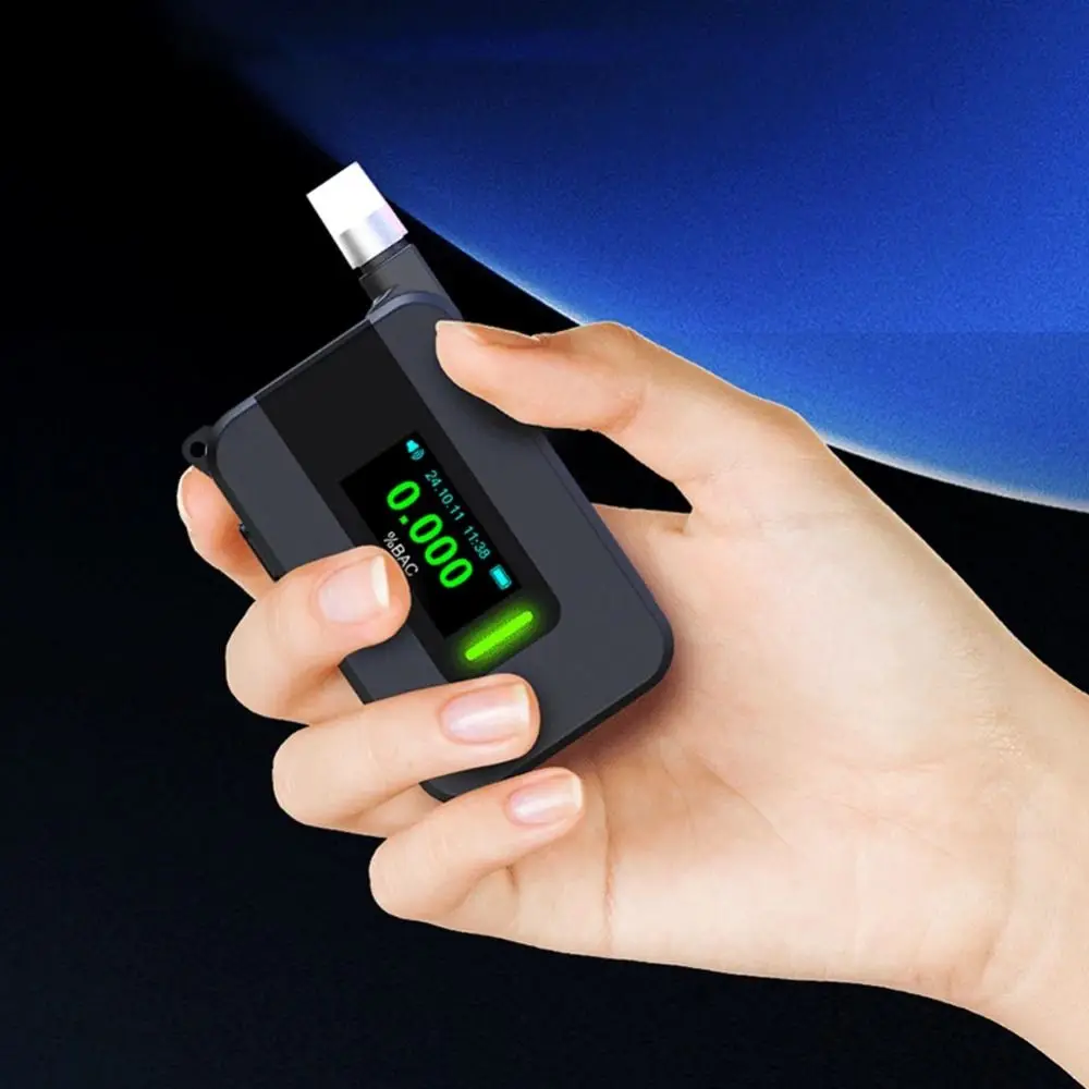 

LED Digital Display Breathalyzer Analyzer Accuracy Non-Touching LED Screen Digital Breathalyzer Durable Blowing