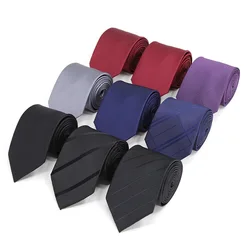 Men Solid Classic Ties Formal Striped Business 8cm Slim Necktie for Wedding Tie Skinny Groom Cravat