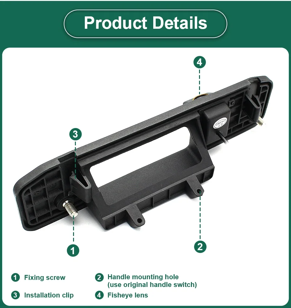 AHD 1080P Car Rear View Trunk Handle Camera For Mercedes Benz ML350 W176 W205 X156 GLK X204/200 /260 /300 C Class C202 C250D CLA