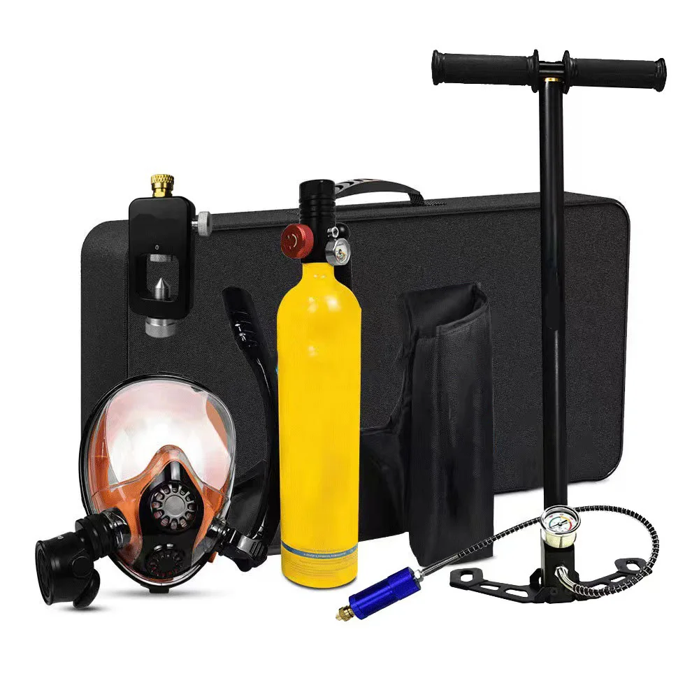 

Oxygen Cylinder Dive scuba Portable 1L Lung tank Swim Mask with tank