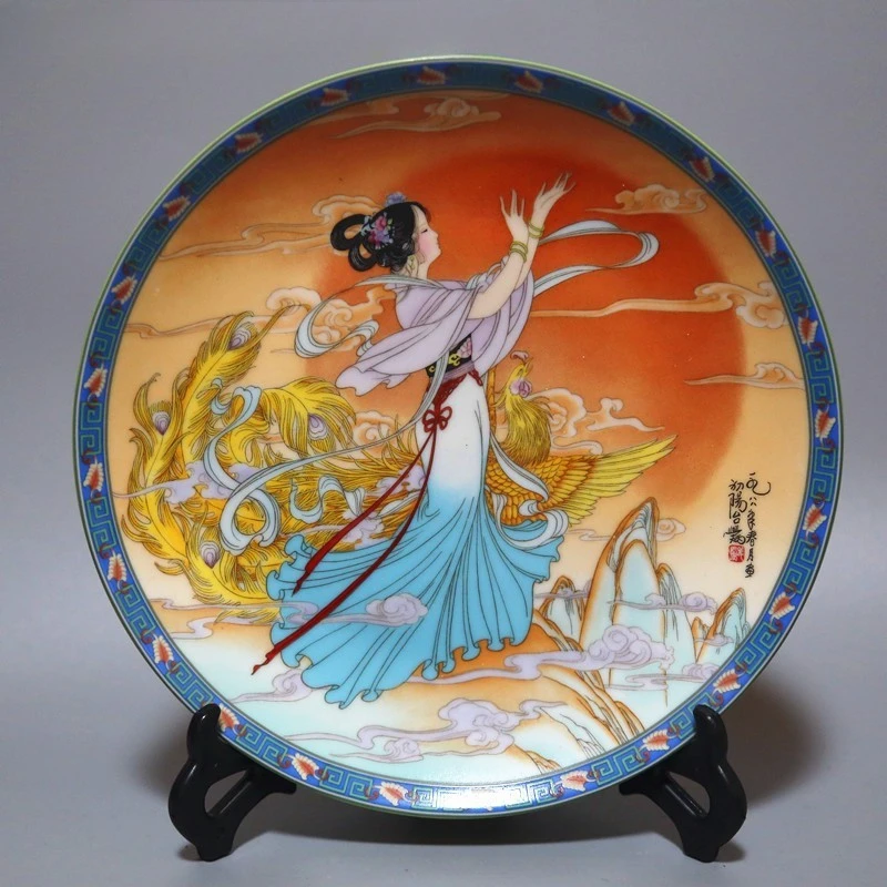 

Jingdezhen Cultural Porcelain Factory Porcelain West Lake Folk Tales Decorative Plate Traditional Art Cultural Decor