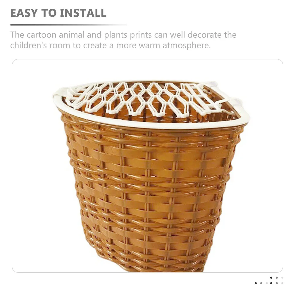 

3Pcs Bike Basket Covers Smooth Wear-Resistant Plastic Easy Install Front Basket Lid Cycling Accessory Protective Cover for Daily