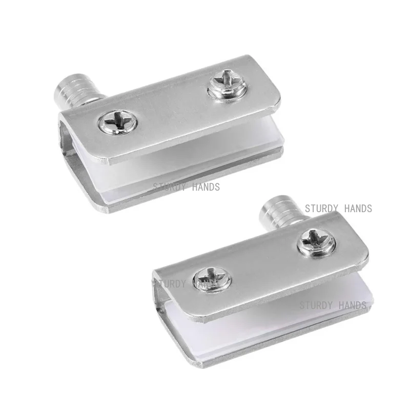 2pcs stainless steel glass door hinges rotating shaft wine cabinet door clamp shaft hidden hinge hardware accessories