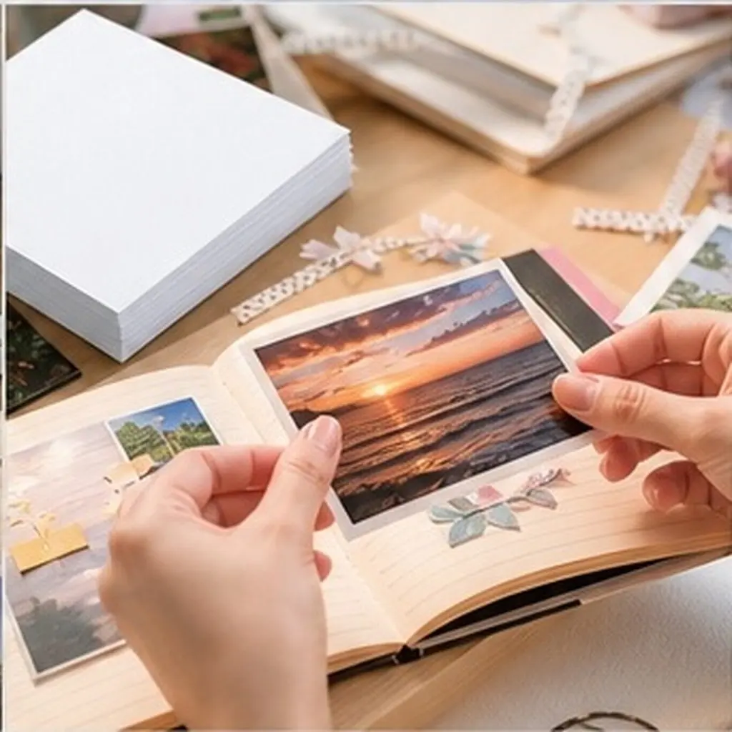 100Sheets 6 Inch Glossy Photo Paper 180Gsm High Gloss Inkjet Printing Paper for Photo Prints Postcards DIY Craft Projects
