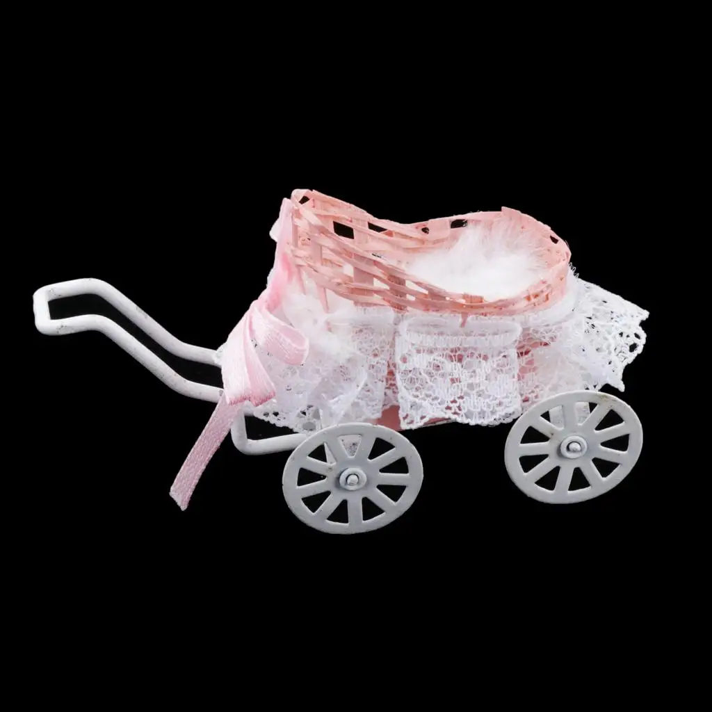 

Miniature Furniture doll and stroller /12 Scale Dollhouse Life Scenes