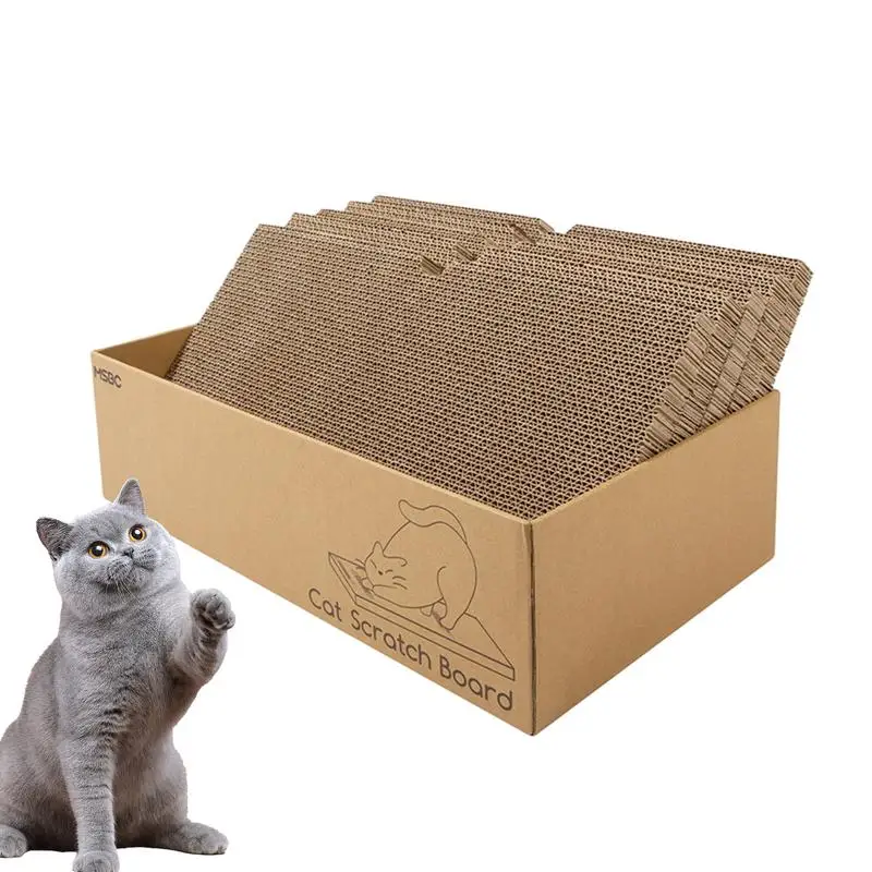 

Cat Scratching Board 5PCS Reversible Corrugated Scratching Board Cute Scratching Mat For Grinding Claws Playing Relaxing