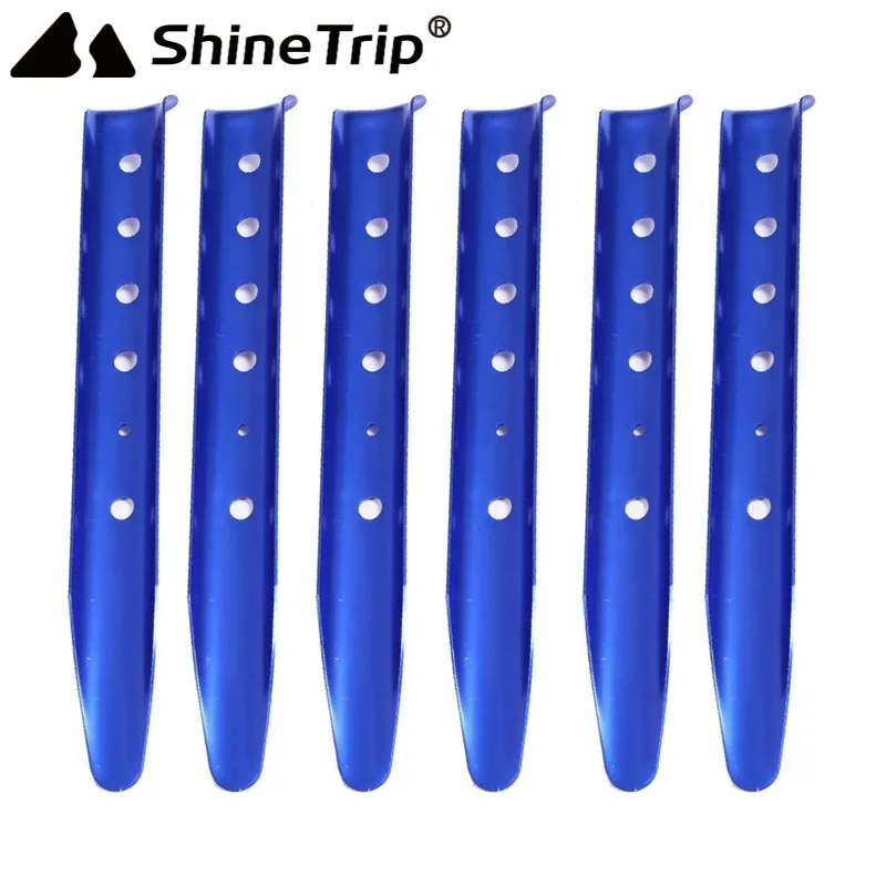 6 Pcs Aluminum Tent Stakes Lightweight Snow & Sand Tent Pegs for Camping Trip Hiking Picnic Shade Canopy Outdoor Activity 31cm