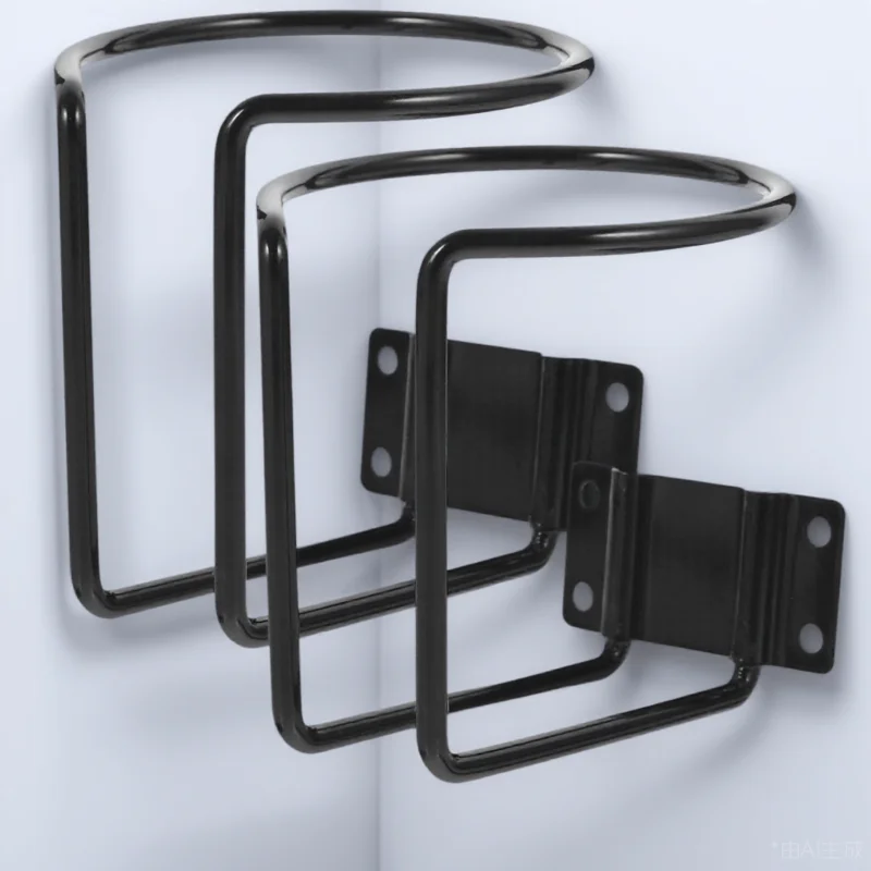 

2Pcs Black Car Boat RV Yacht Cup Holder Iron Material Universal Drink For Vehicles Sturdy Reliable Easy Installation Suitable