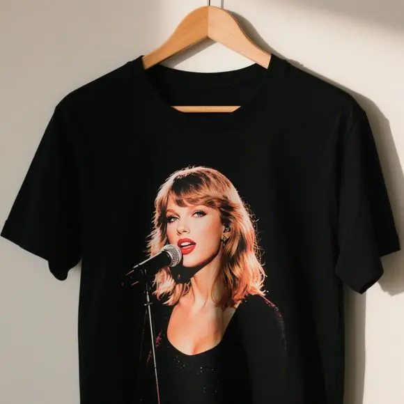 

2025 Vintage Avatar T-shirt High Quality Taylor Portrait Print Short Sleeve Cotton Summer Wear