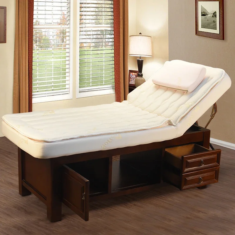 Łóżko kosmetyczne Składane krzesło Lit Elastyczny tajski stół do masażu Łóżka do salonu fizjoterapii Profesjonalny przenośny sprzęt do tatuażu Pilates