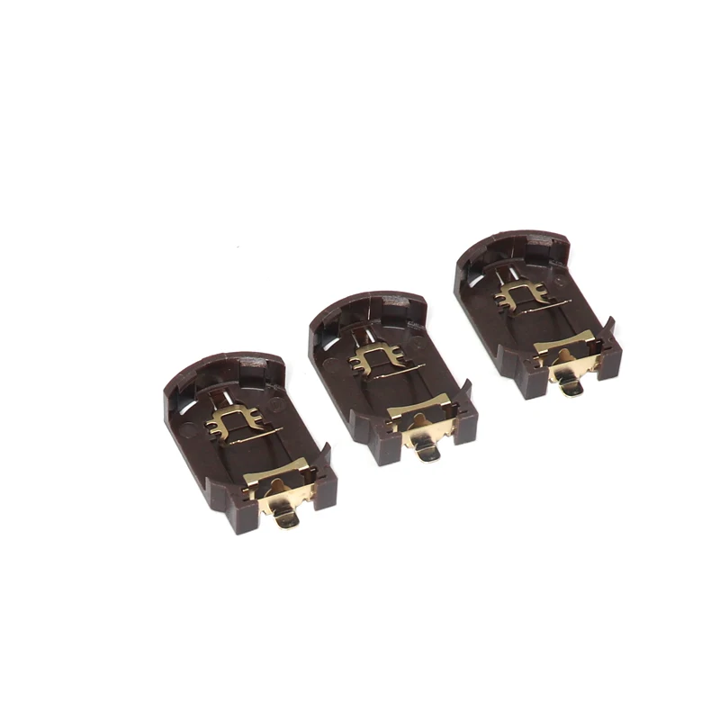 【50-10PCS】CR2032 CR2025 Gold-Plated Button Battery Holder 2032 Battery Box Socket Case