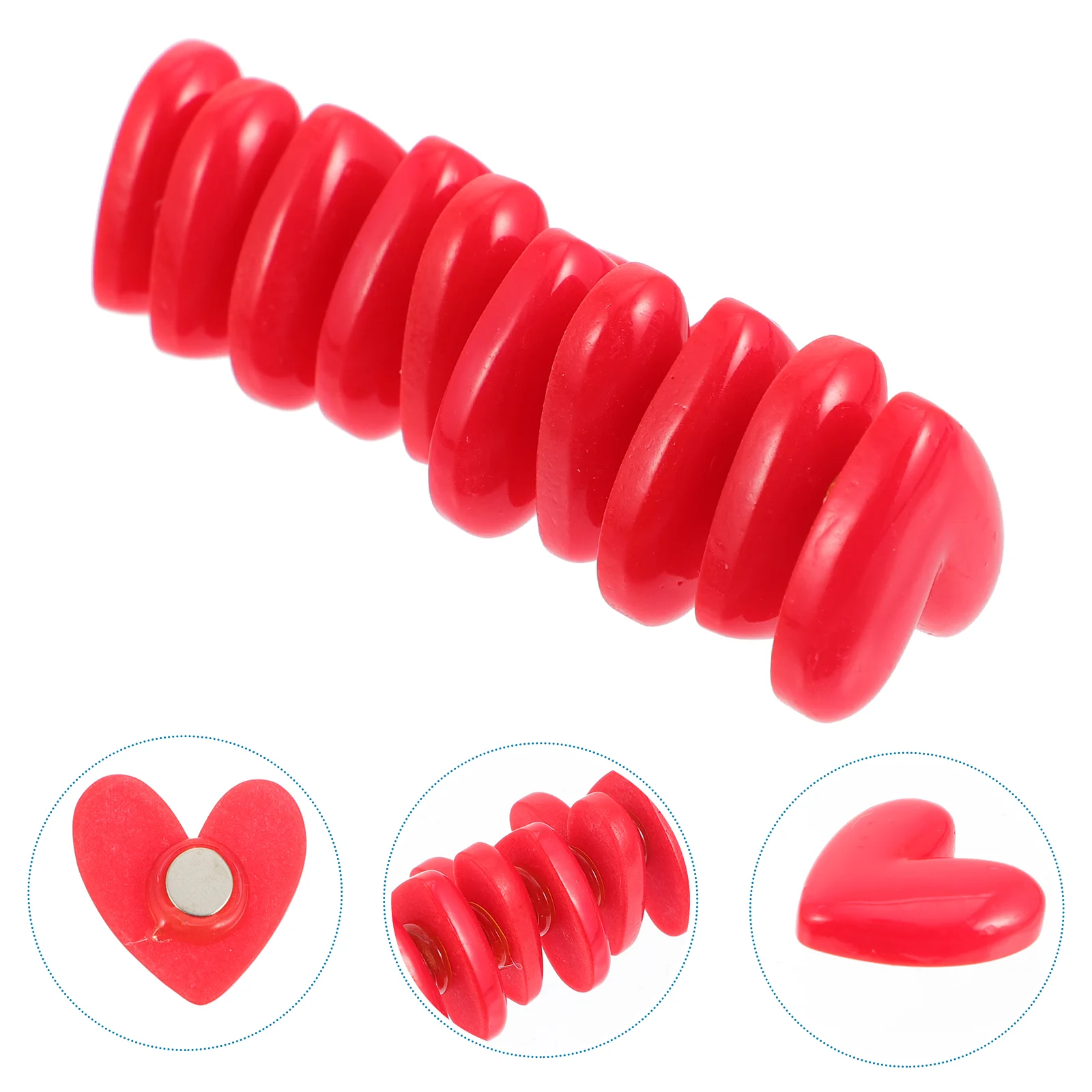 

10Pcs Heart Shaped Fridge Sticker Refrigerator Kitchen Locker Dry Board Valentine S Day Home Decor Magnets