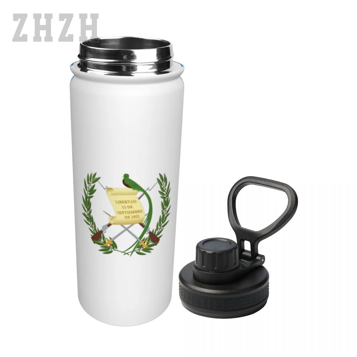 Unisex Sports Water Thermos Bottle Guatemala Flag Guatemalan 304 Stainless Steel Double-layer Insulation Cold And Hot Travel