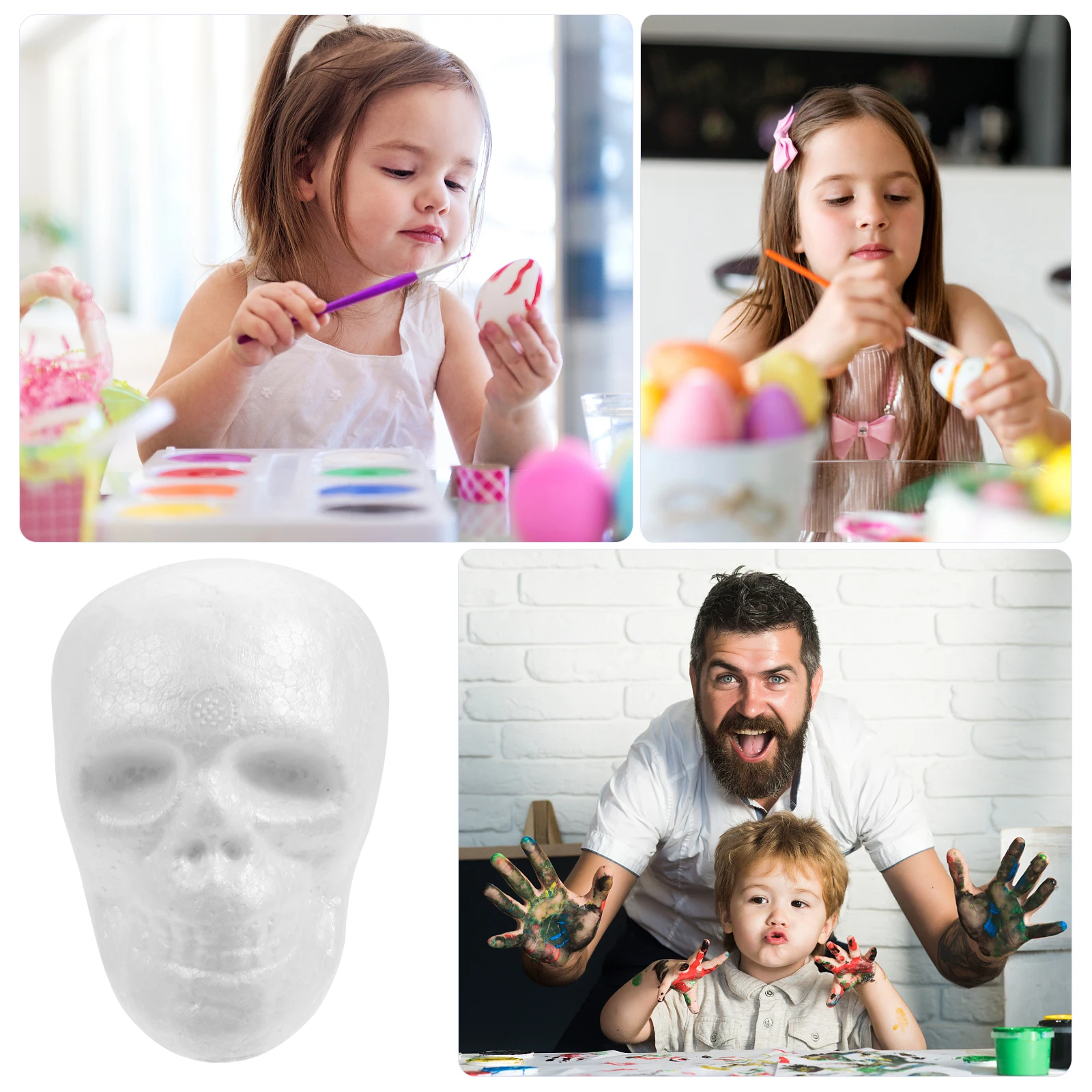 

5pcs Foam Ball Ornaments White Blank Diy Craft Kits For Christmas Birthday Party Decorations Expanded Polystyrene Balls