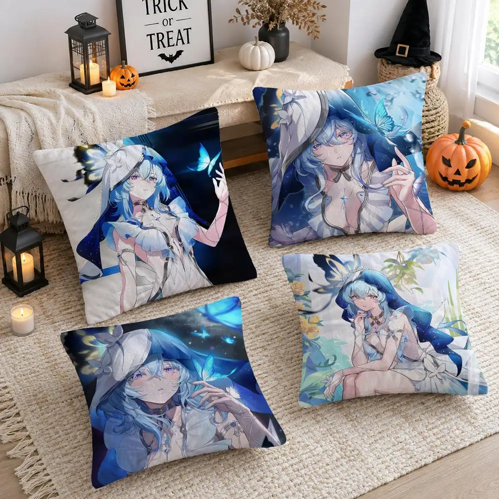 Hot Game Wuthering Waves The Shorekeeper Cushion Cover Plush Pillow Case With Hidden Zipper Cutecore Room Decor For Home