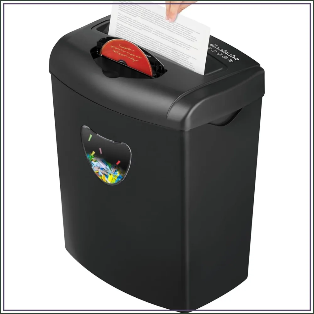 

12-Sheet Cross Cut Shredder, 5.55 Gal Basket, P-4 Security for Home Office