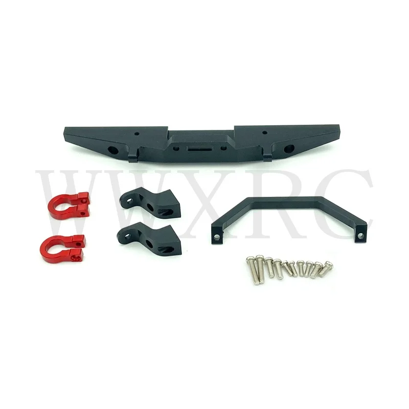 Metal Front Bumper with Winch Fixed for WPL C14 C24 C24-1 1/16 MN D90 FJ40 MN45 MN90 MN99s 1/12 RC Car Upgrade Parts