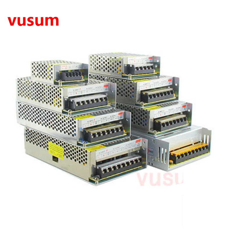 Vusum 12V power supply AC85-110V 220V to DC 5V 12V 24V 36V 48V  2A  5A 10A  20A 30A  CCTV / LED Strip Power Adapter