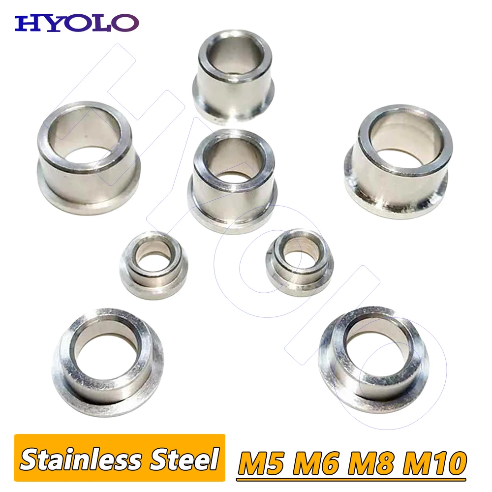 

1PCS Flanging Sleeve Stainless Steel Unthreaded Bushings Bearing Bushing Bore 5mm 6mm 8mm 10mm Guide Sleeves