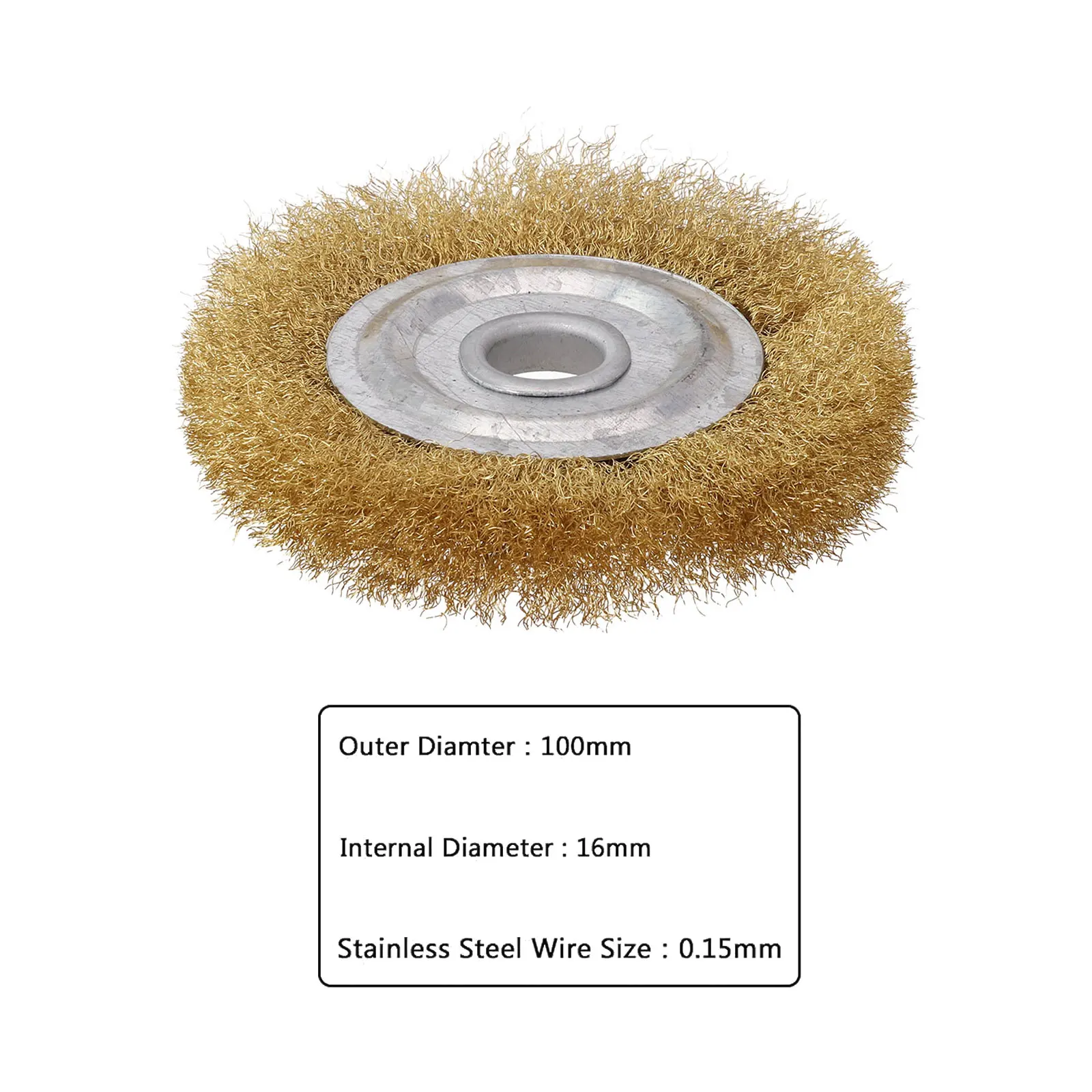 

New Pure Copper Wire Wheel Brush Paint Removal Yellow 100/125/150/200/250mm For Grinder For Removing Metal Burrs