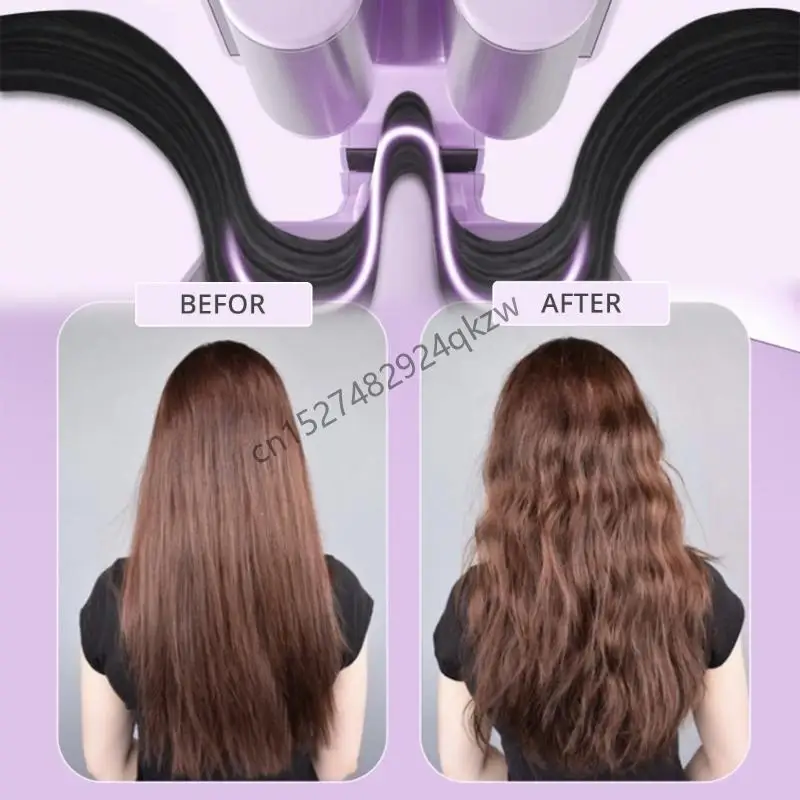 R9CD Big Waves Hair Curler 36 มม. คลื่นฝรั่งเศสม้วนเหล็กที่มีอุณหภูมิที่ปรับได้ ABS Texture เหมาะสำหรับผมทุกประเภท