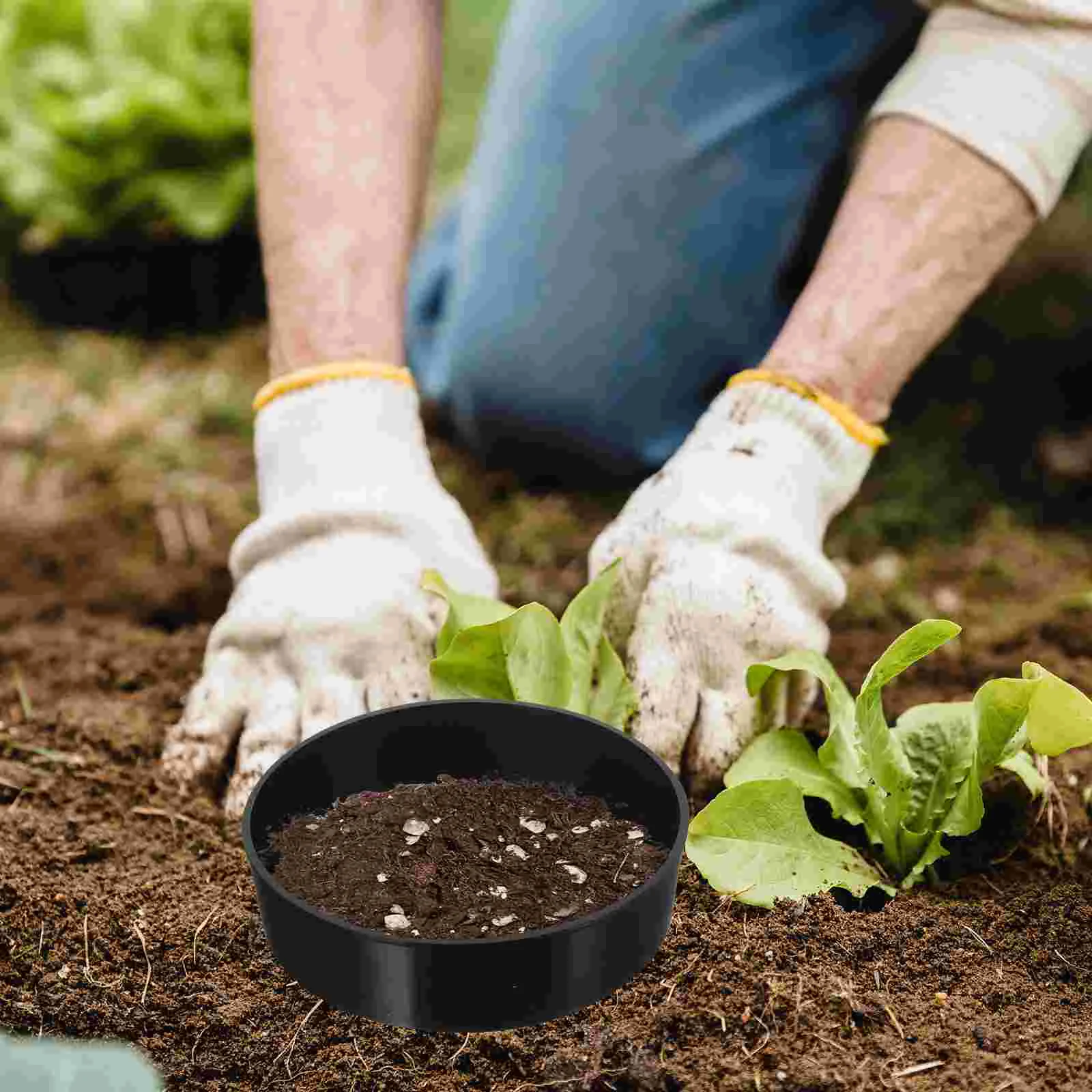 Tamiz de suelo, tamiz de jardín, clasificador de tamizado, filtro de plantación, dispositivo de malla, rastrillo de plástico