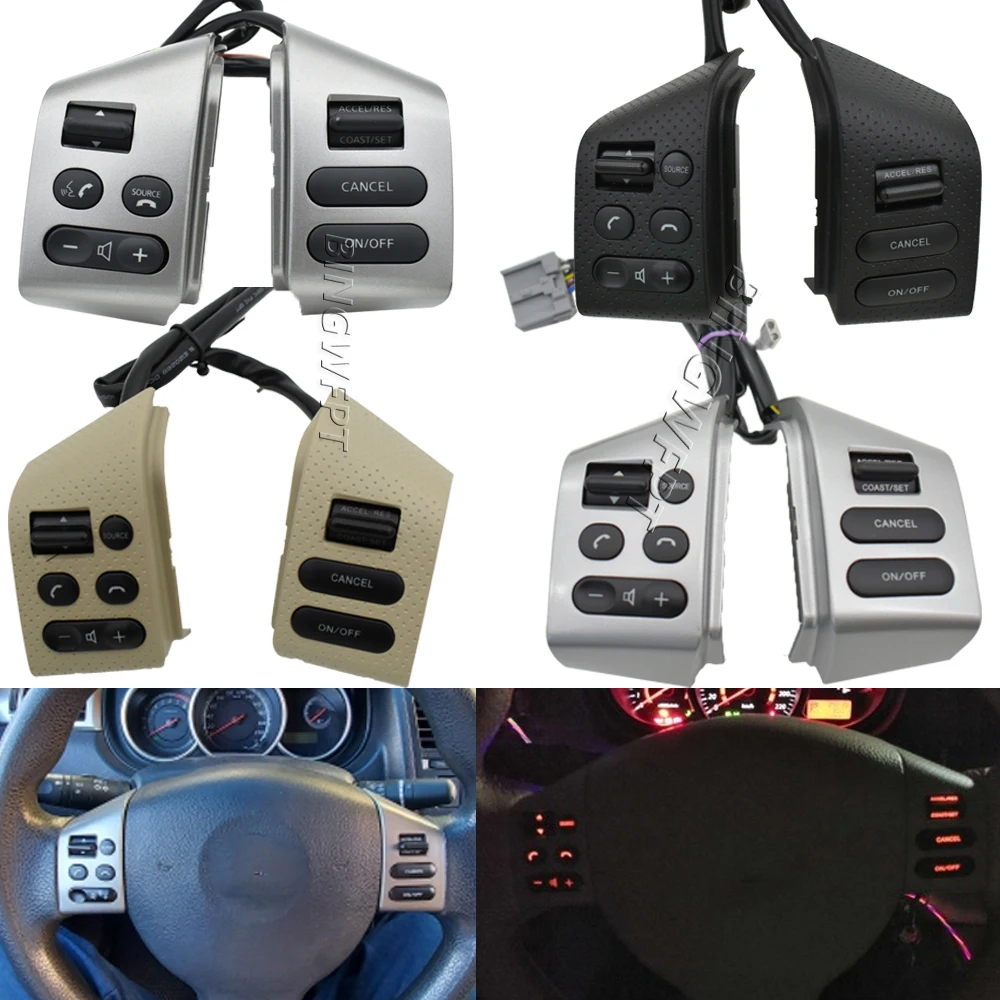 

NEW For Nissan Sylphy 2005-2017 Tiida 2005-2008 Livina 2007-2010 Car Styling Steering Wheel Button Cruise Control Switch