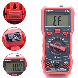 RICHMETERS RM113L NCV Digital Multimeter 6000Counts auto Ranging AC/DC Voltage current Meter inductance Flash Back Light